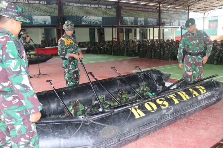 Yonif 431 Kostrad Gelar Apel Kesiapsiagaan Bencana Alam Dan Pengamanan